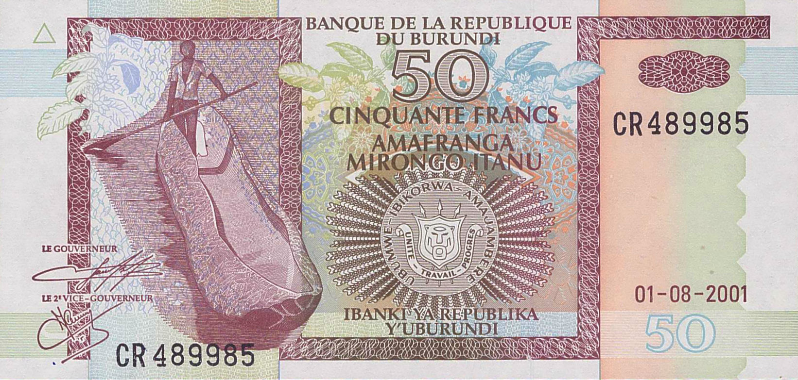 Burundi 50 2001 UNC P-36/c